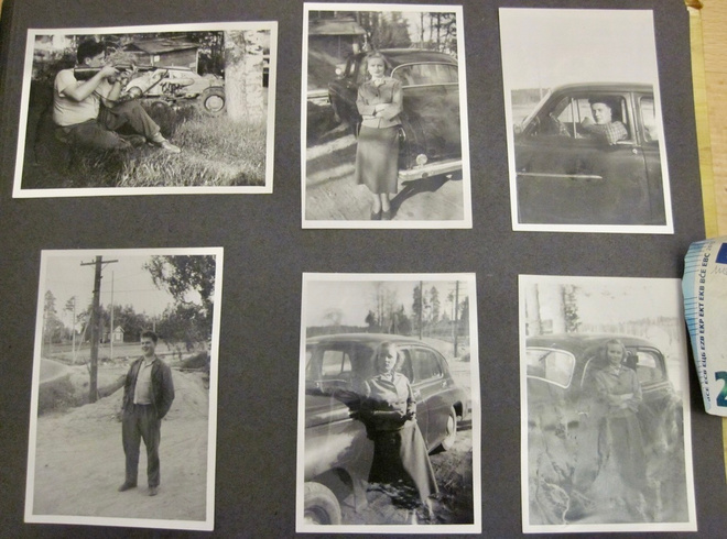 23 VANHAA Valokuvaa KIVAT Autot ym  1950-1960-l