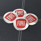 Fiat Kromi-Punainen Vannekeskiön Tarra 56mm - pikkukuva 1