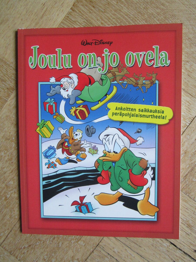 Aku Ankka Joulu on jo ovella peräpohjolan murteella