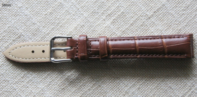 16mm nahkaranneke - tummanruskea