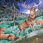 Gobeliini  peurat/180 cm x 120 cm +hapsut,,upea - pikkukuva 2