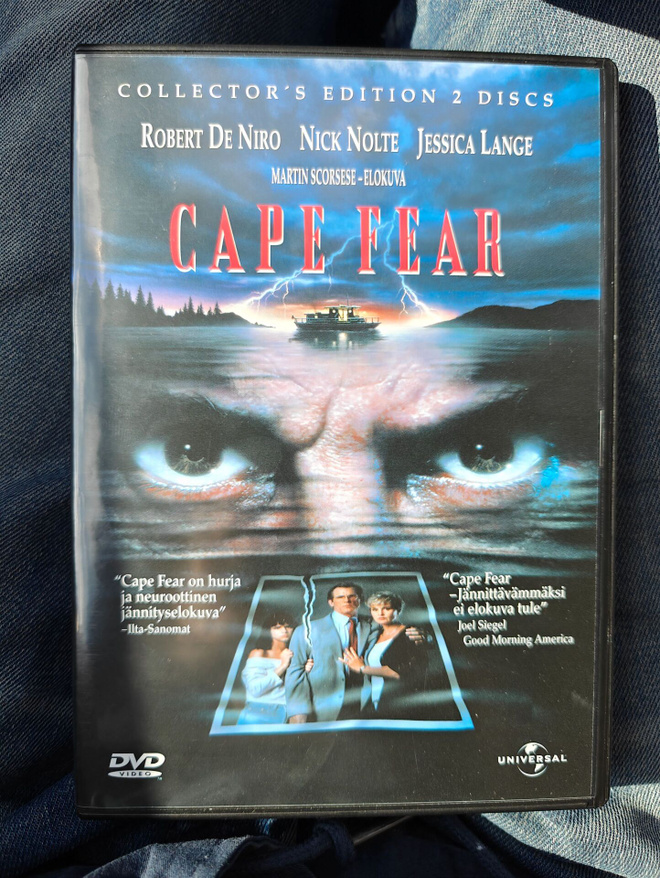 Cape Fear (1991) DVD Suomijulkaisu
