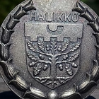 Hopeavärinen Halikko vaakuna merkki. Halkaisija - - pikkukuva 4