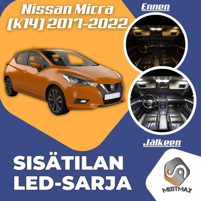Nissan Micra (K14) Sisätilan LED-sarja 4-osainen
