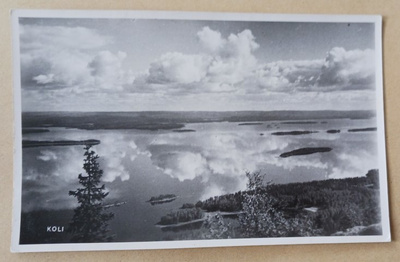 Koli, rantamaisema, pilvet kuvastuvat veteen SMY N:o 1206
