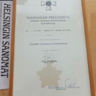 VANHA Luovari Suuomem Leijonan Ritarimerkki 1 lk 1968 - pikkukuva 1