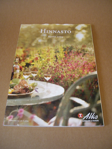 Alko HINNASTO 2004 ALKO Vastuullinen ja palveleva......
