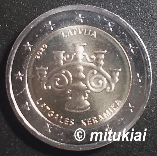 Latvia 2 euro 2020 juhlaraha Keramiikka, UNC