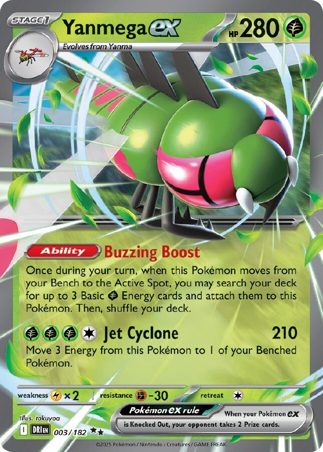 Yanmega ex 003/182 - Destined Rivals - NM/M