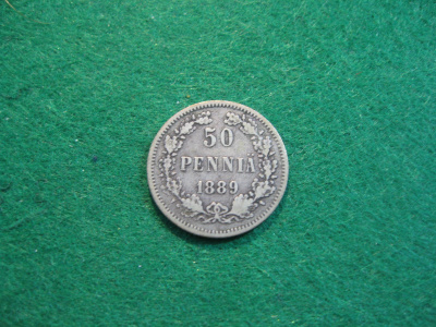 50 penniä 1889 - hopeaa
