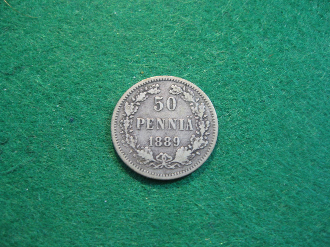 50 penniä 1889 - hopeaa