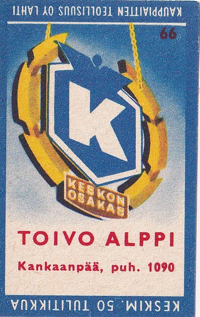 Kankaanpää, Toivo Alppi. Kesko 66, 1/12