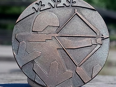 Ronssivärinen merkki 70 Luku. Halkaisija - 40 mm. Hyväkuntoi