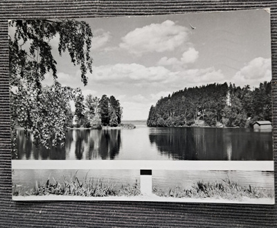 Parikkala, tie järven rannalla, kulkenut 1968