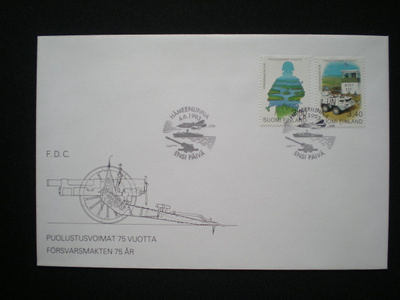 FDC Puolustusvoimat 75 v 4.6.1993 - LaPe 1207-1208