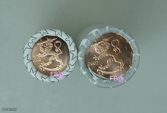 2002 SUOMI 1 centi + 2 centi  rulla UNC
