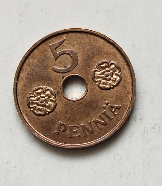 5 penniä v. 1941, circ