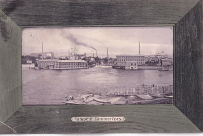 Tampere - Tammerfors. Kehyskortti ,   wanhakortti      b481