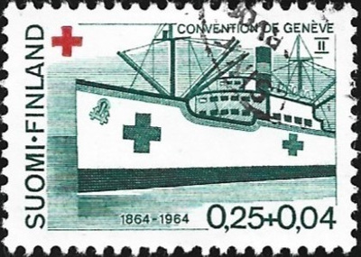 1964 Punainen Risti 0,25 + 0,04 mk leimattu LaPe 589