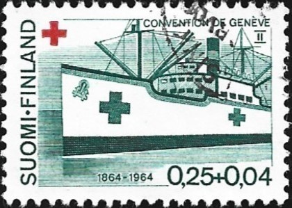 1964 Punainen Risti 0,25 + 0,04 mk leimattu  LaPe 589