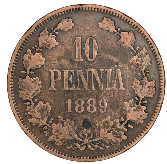 10 Penniä 1889
