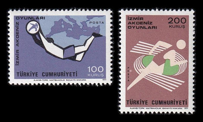Turkki 2238-9 ** Välimeren kisat (1971)
