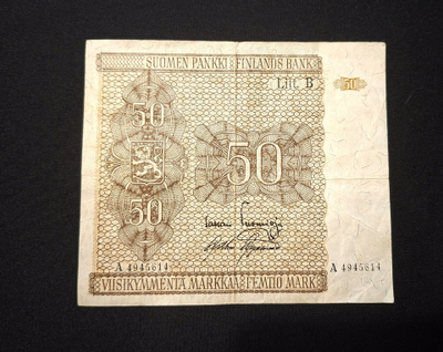 50 Markkaa 1945 Litt,B