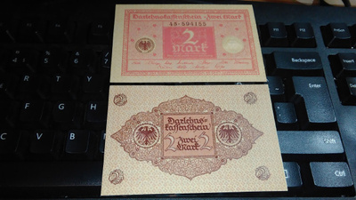 Germany Saksa 2 Mark 1920 P59 UNC