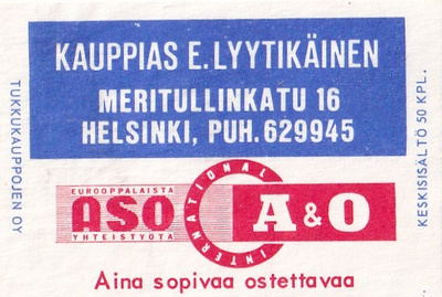 Helsinki. Kauppias E. Lyytikäinen  , A&O   b417