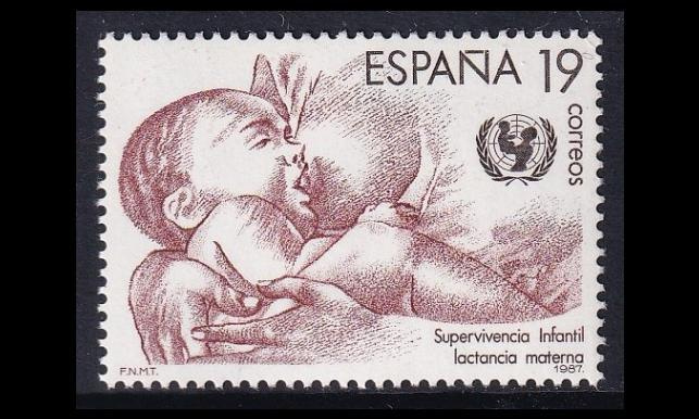 Espanja 2766 ** YK:n lasten selviytymiskampanja (1987)