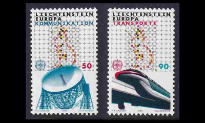 Liechtenstein 937-8 ** Europa tietoliikenne (1988)