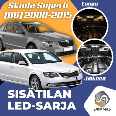Skoda Superb (3T) Sisätilan LED-sarja 22-osainen