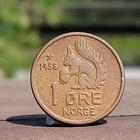 Norja 1 Öre Kapselissä. Halkaisija - 15 mm. - pikkukuva 5