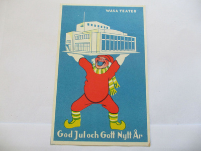 Vaasan Teatteri mainoskortti -1953