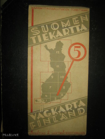 Suomen Tiekartta 5 -  Päijät-Häme , 1950