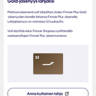 Finnair Gold Plus - kultakortti - pikkukuva 1