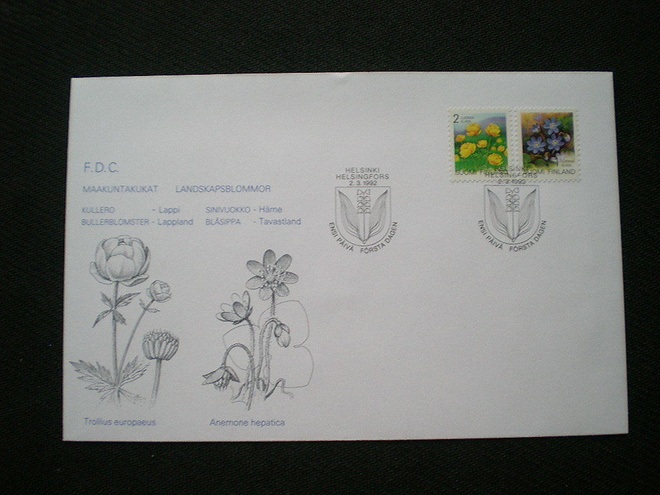 FDC Maakuntakukat 1992 - LaPe 1159-1160