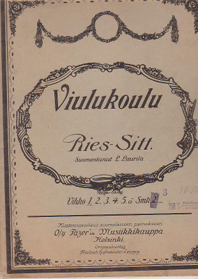 Viulukoulu, Oy. Fazer, 1920 lukua, sivuja 42.