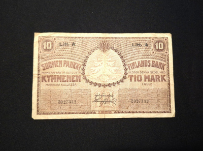 10 Markkaa 1909 Litt,A