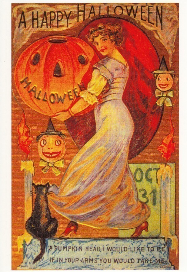 Halloween noidalla iso kurpitsa