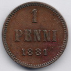 1881 1 penni kl6 - pikkukuva 1