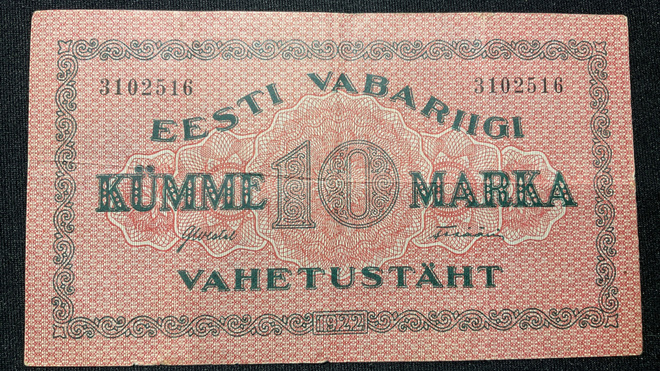 Eesti Vabariigi 10 Marka 1922 vahetustäht