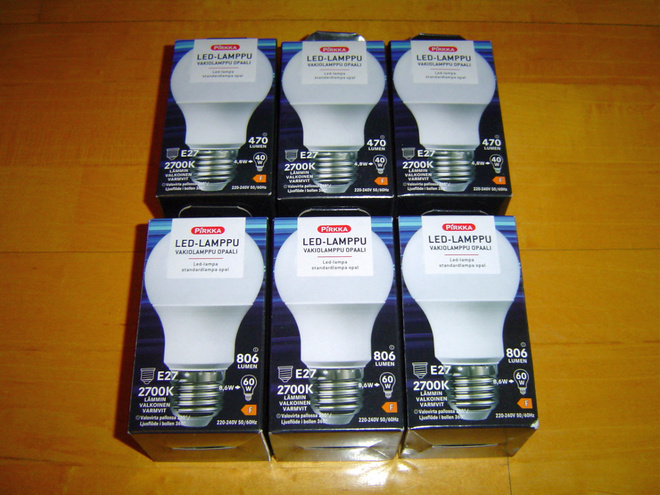 6 KPL UUSI PIRKKA LED LAMPPU E27 * VAKIOLAMPPU OPAALI 2700K