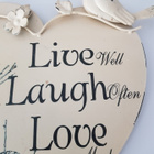 Peltikyltti - peltinen Ovikyltti - Live - Laugh - Love - pikkukuva 2