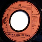 LIME  ::  BABE,WE'RE GONNA LOVE TONITE :: VINYYLI 7"    1982 - pikkukuva 2