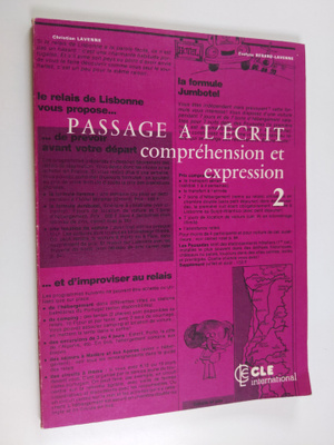 Passage a l'ecrit; livre du professeur 2 - Comprehension ...