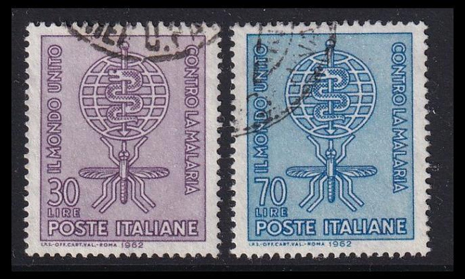 Italia 1132-3 o Malarian ehkäisy (1962)