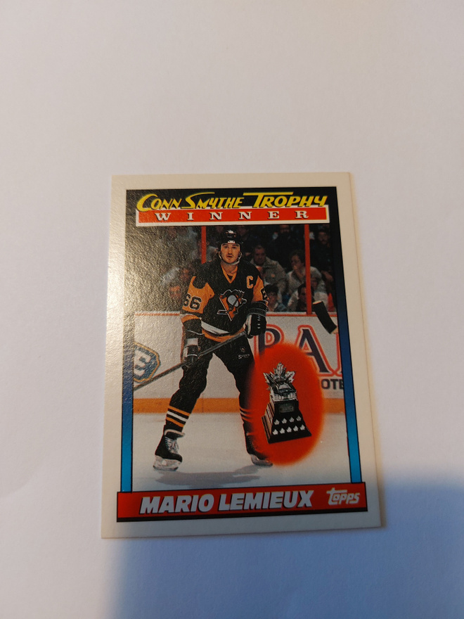 1991-92 Topps #523 Mario Lemieux Smythe