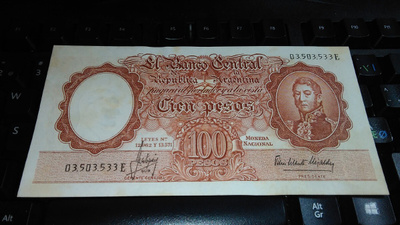 Argentiina 100 Pesos 1957-67 P272c XF