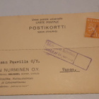 Firmakortti, sensuuri John Nurminen O.Y . 1940   - pikkukuva 1